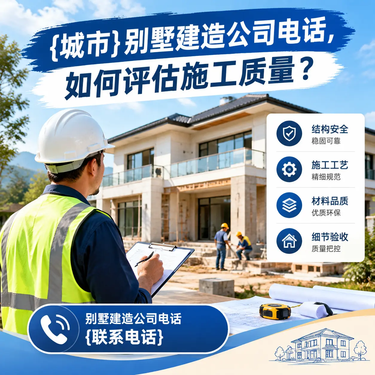 镇宁别墅建造公司电话，如何评估施工质量？