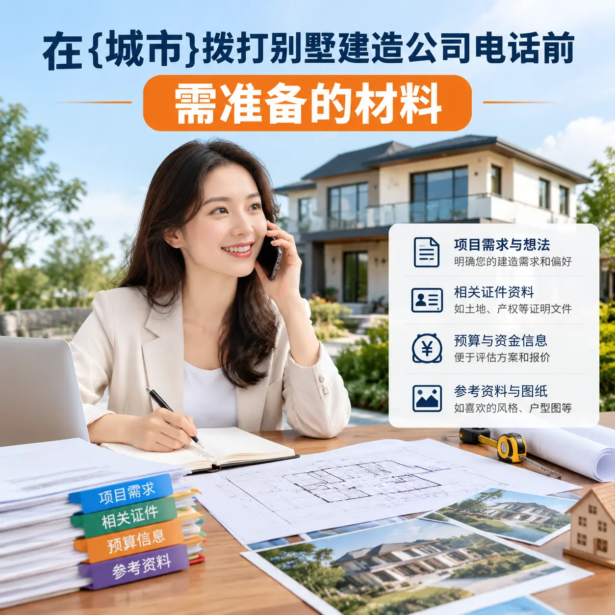 在镇宁拨打别墅建造公司电话前需准备的材料