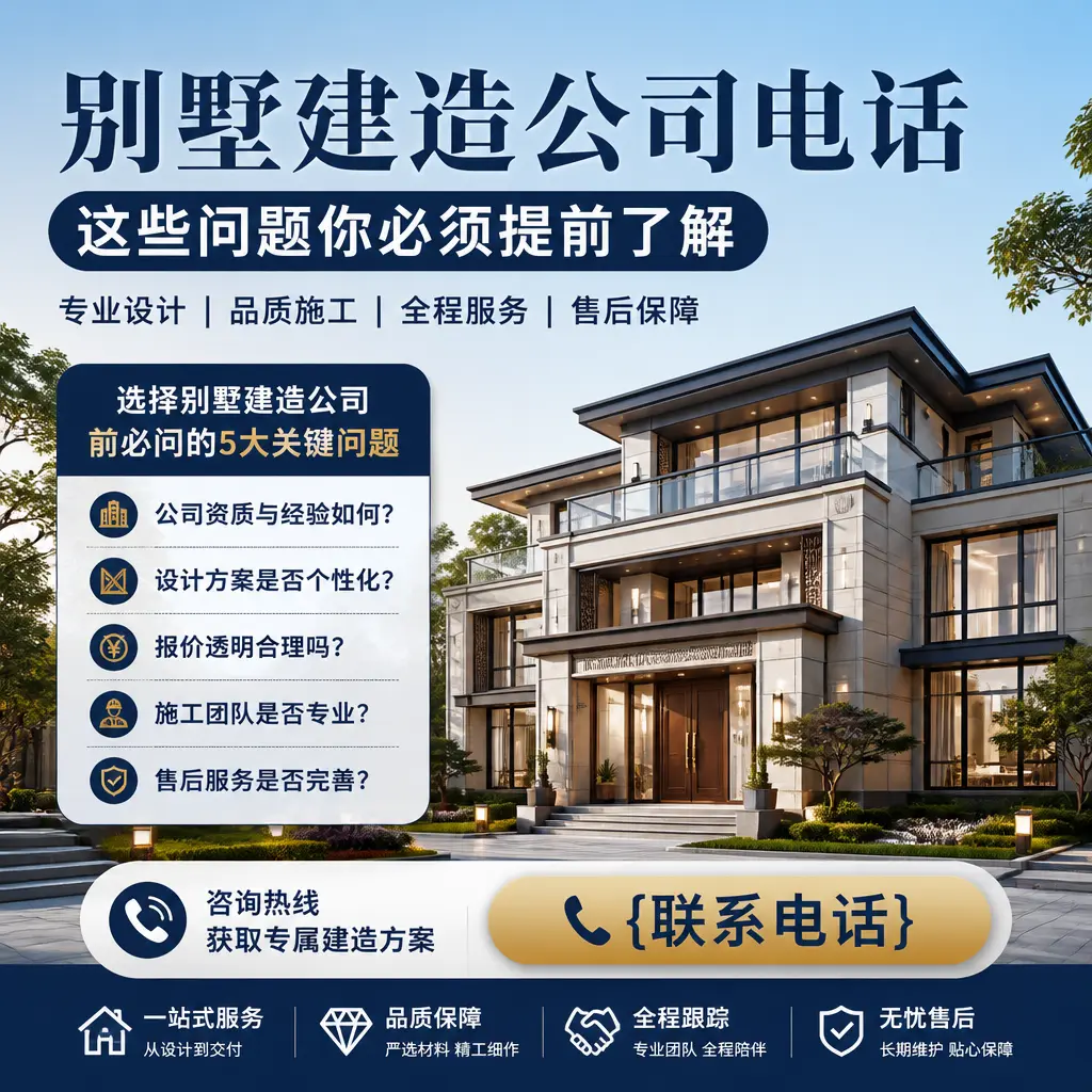 镇宁别墅建造公司电话,这些问题你必须提前了解